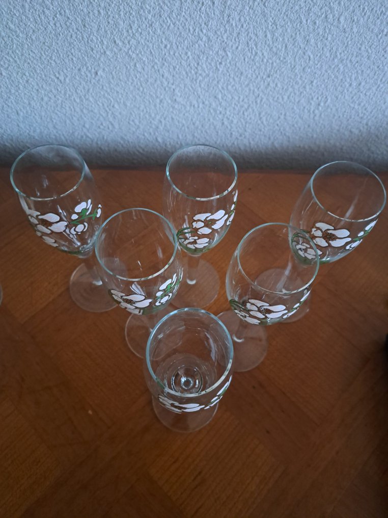 Perrier jouêt - Emile Gallé - Κολονάτο ποτήρι σαμπάνιας (6) - Γυαλί - Η όμορφη εποχή #1.0