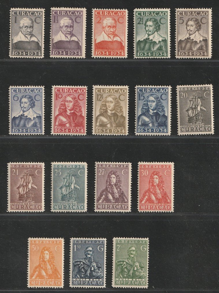 Curacao 1934 - Komplettsett 300 års styre - NVPH 104/120 #1.0