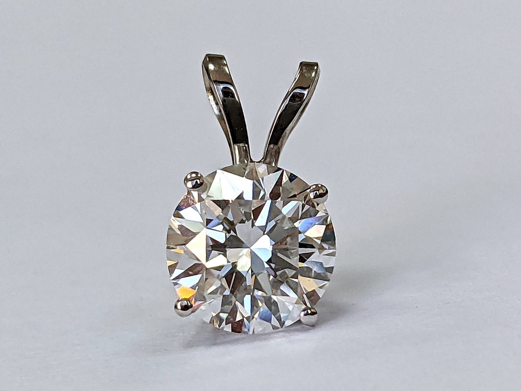 没有保留价 - 吊坠 - 14K包金 白金 - 1.55ct. tw. 钻石 (实验室培育) - E VVS1 IGI 认证 #4.3