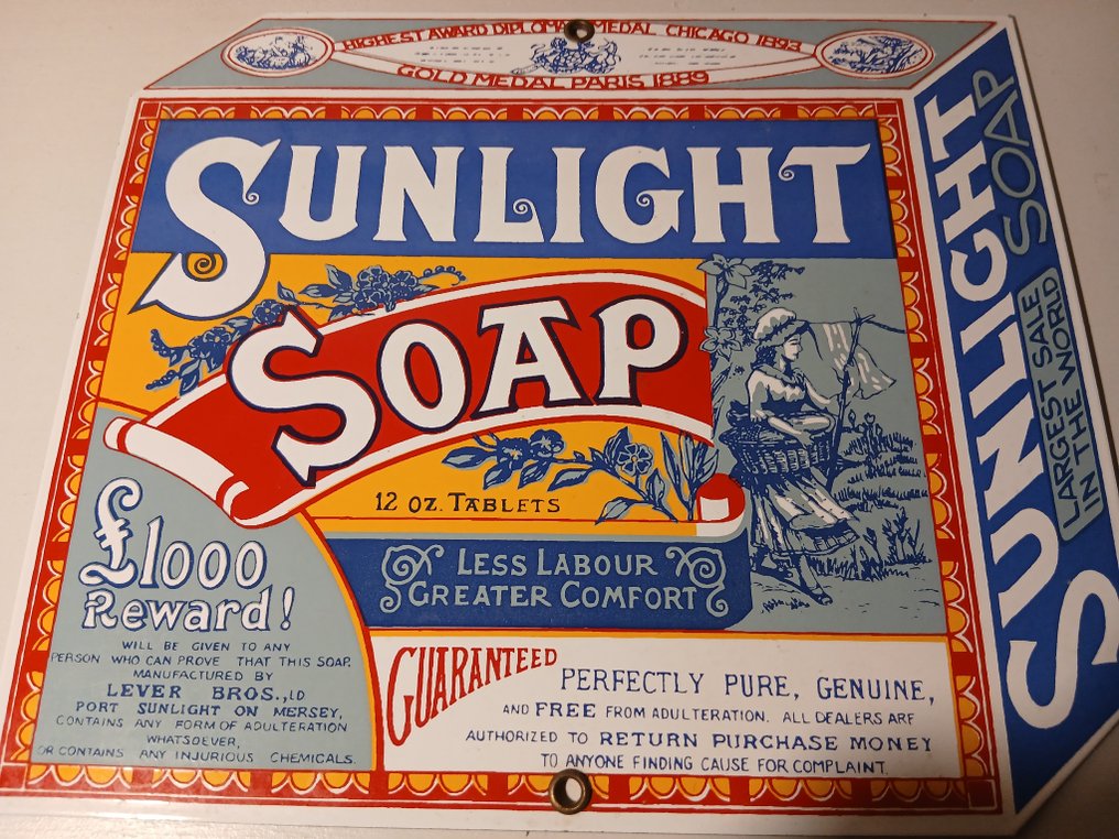 Sunlight Soap - Enseigne en émail - Émail #4.3