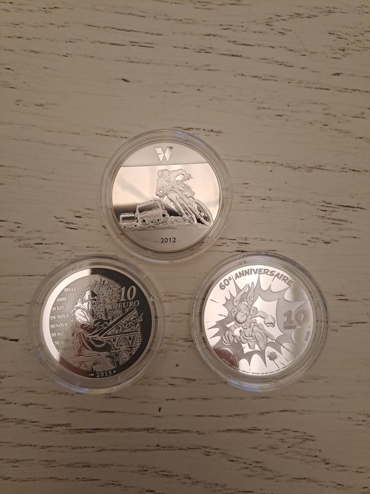 Frankrijk. 10 Euro 2012/2019, 3 coffrets  (Zonder Minimumprijs) #1.0