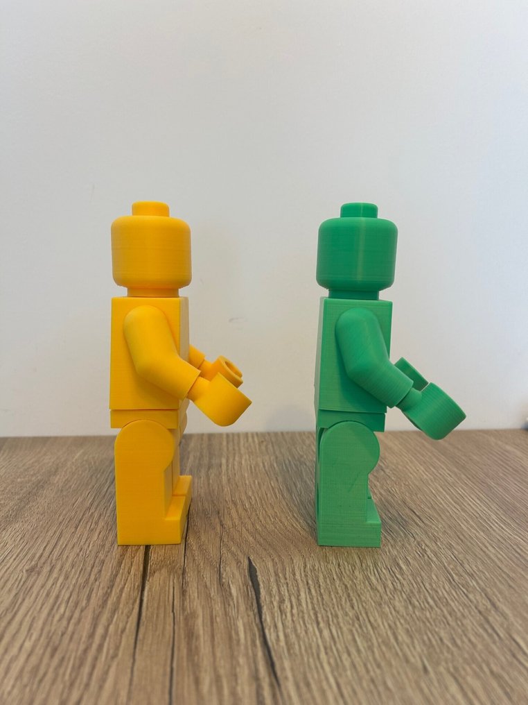 Fait maison - Réplique de Minifigures LEGO - Grand Modèle (16,5 cm) - Jaune et vert - 法国 #4.3
