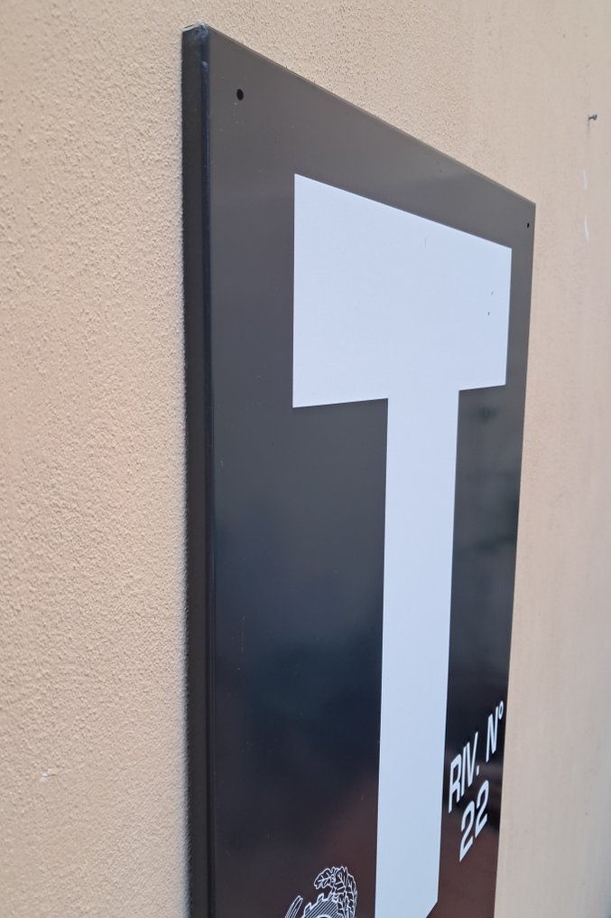 Ιταλική Δημοκρατία - Sali e Tabacchi Riv. N. 22 - Εμαγιέ πινακίδα - Σίδερο #4.3