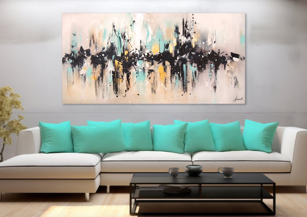 Monika Spiewak - Abstract - XXL - Oil Painting Stretched On The Frame - Ready To Hang - 1/1 Unique Piece #1.0