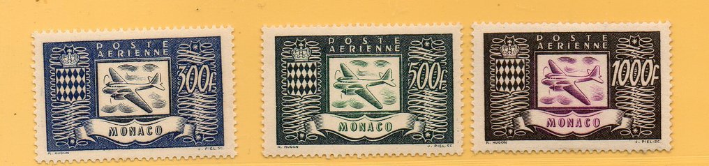 Monaco 1949 - Luftpostnummern 42 bis 44 - yvert & tellier #1.0