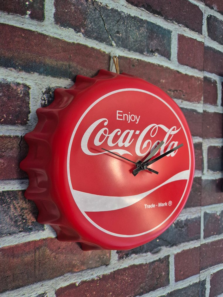 ρολόι με μπαταρία - Coca-Cola - Μπάουχαους Πλαστικό - 1970-1980 - διαφημικό ρολόι #1.0