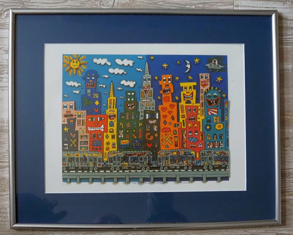 James Rizzi (1950-2011) - Pop Art - TAKE THE TRAIN TO HARLEM (1994) #1.0