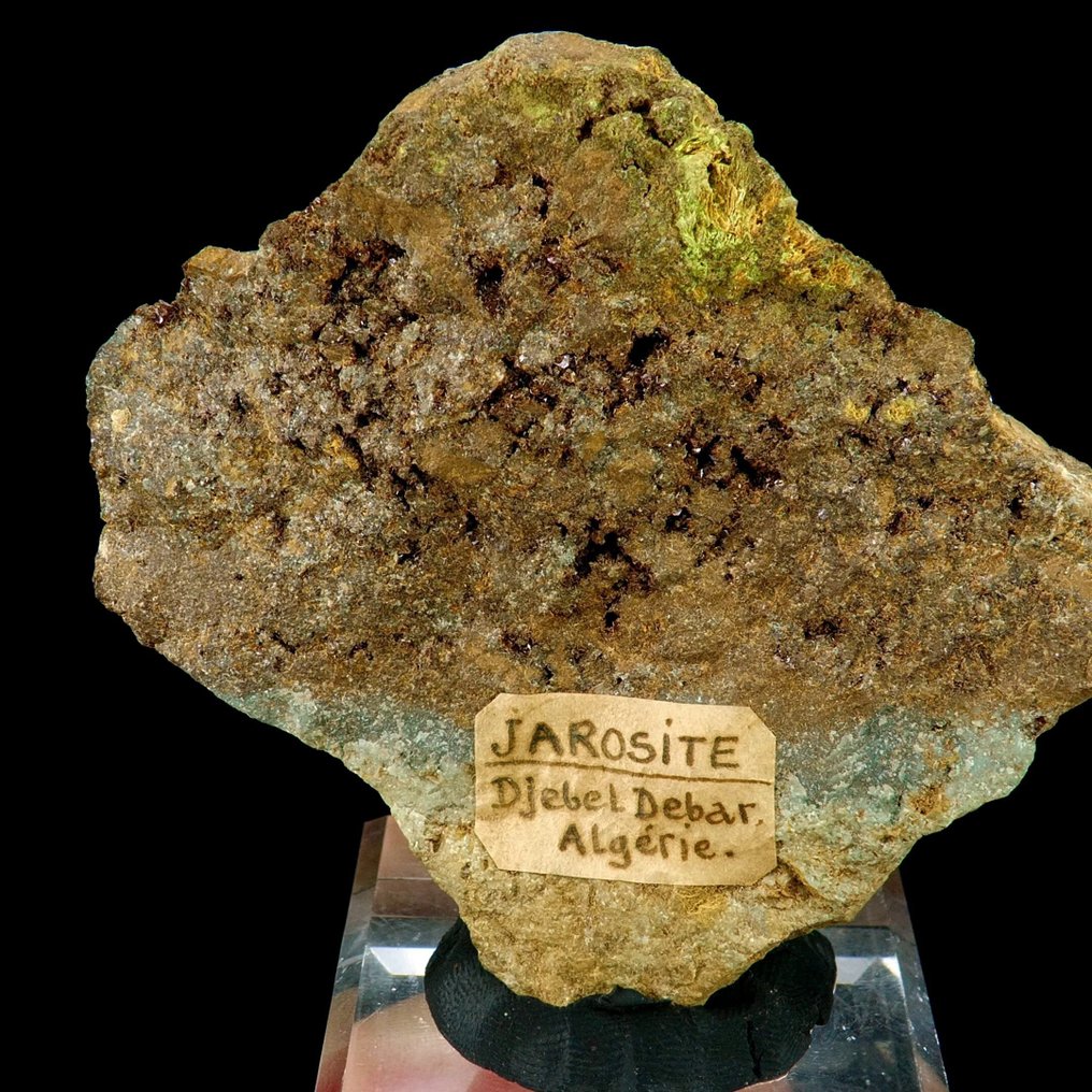 Jarosite (es. collezione Béhier) - Djebel Debar, Guelma, Algeria - Altezza: 7.5 cm - Larghezza: 5.2 cm- 179 g #1.0