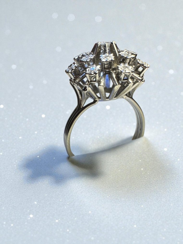 Anello - 18 carati Oro bianco - 2.00ct. tw. - Anello in oro bianco e diamante #4.3