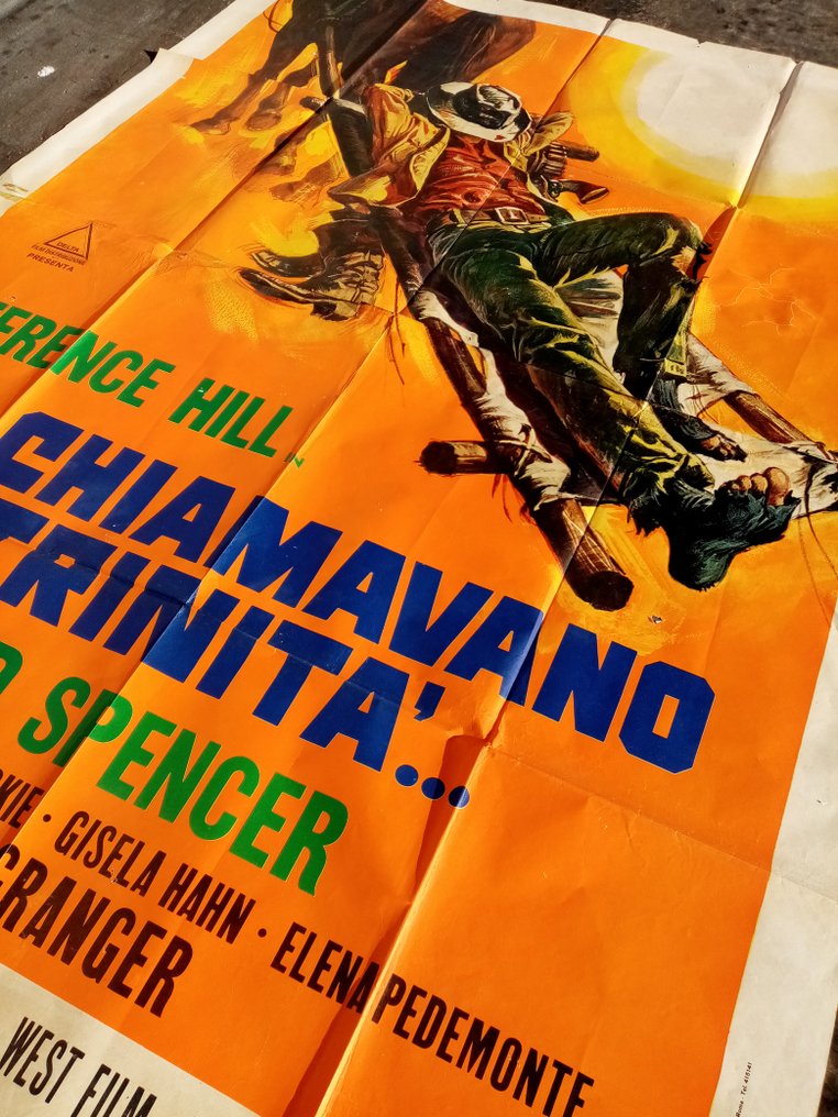 Lo chiamavano Trinità They Call Me Trinity RARO manifesto 1970 4sheet 200cm Bud Spencer Terence Hill -  - 电影道具 宣言电影海报，影院海报，1970年西部片，Bud Spencer，Terence Hill，稀有，200厘米，意大利面电影 #3.2