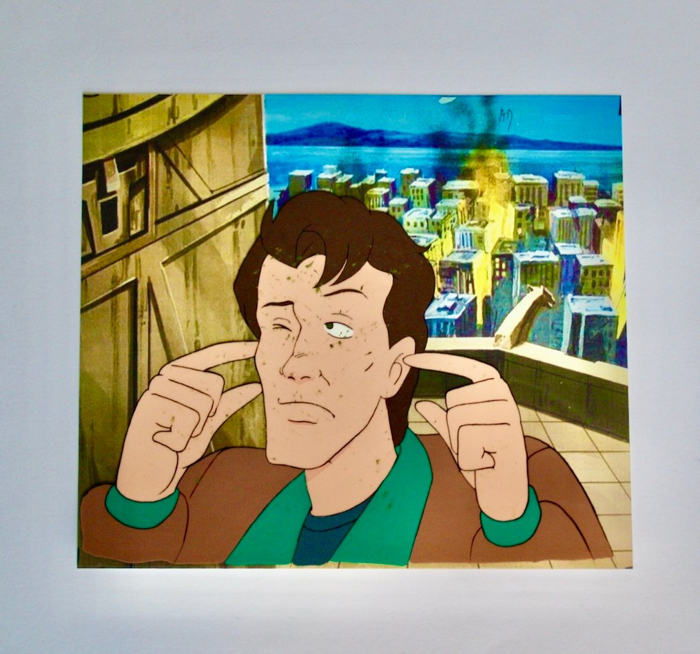 " THE REAL GHOSTBUSTERS " Cel de production d'animation original - with COA - 1986 #3.2