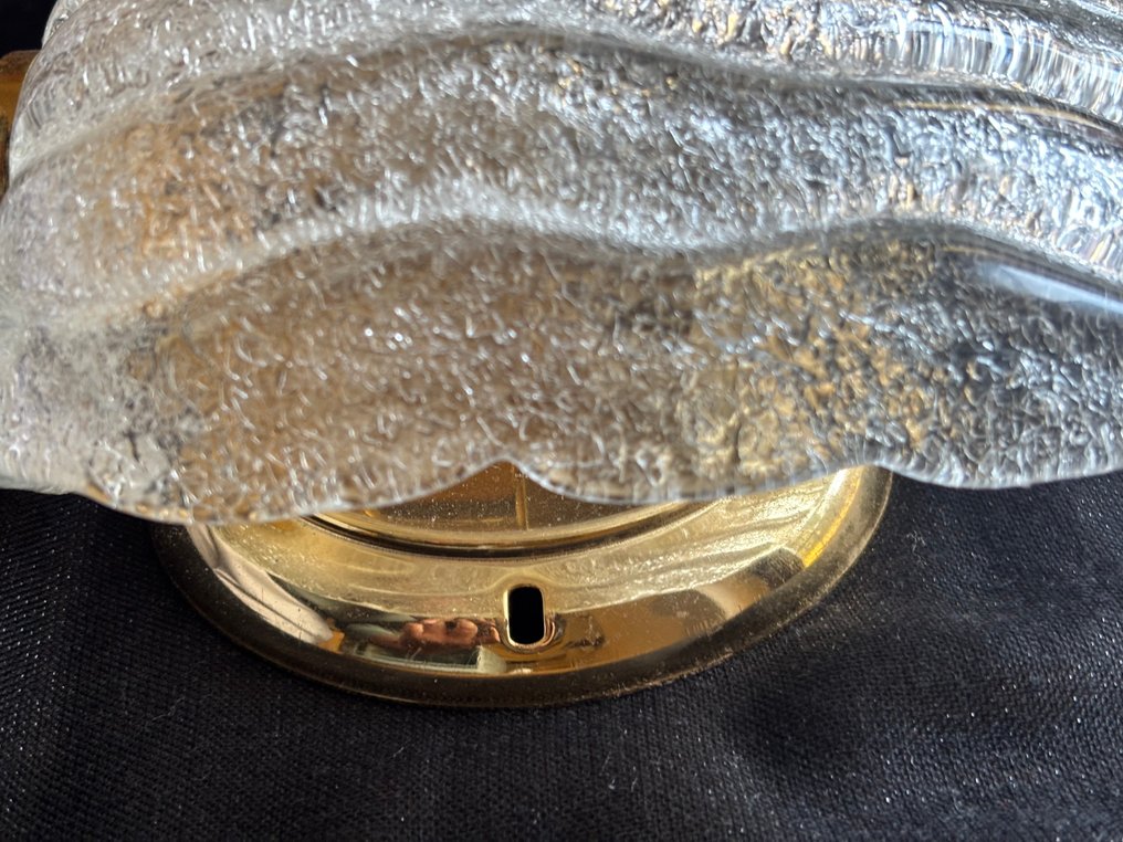 Maximilian Strass - Wandlamp (2) - Glas, Messing - LEAF #4.3