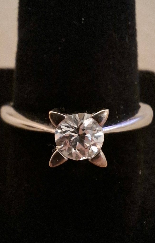 戒指 - 18 克拉 白金 -  0.40ct. tw. 鉆石 (天然)  #1.0