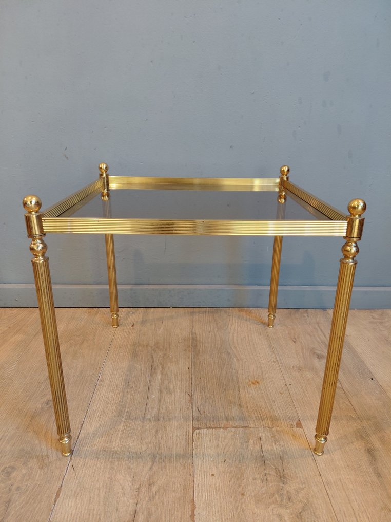 Indskudsborde (2) - Glas, Messing - To stykker #4.3