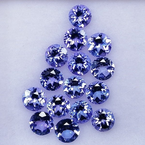 15 pcs  紫罗兰色 坦桑石  - 2.57 ct - 西班牙宝石学院（IGE） #1.0