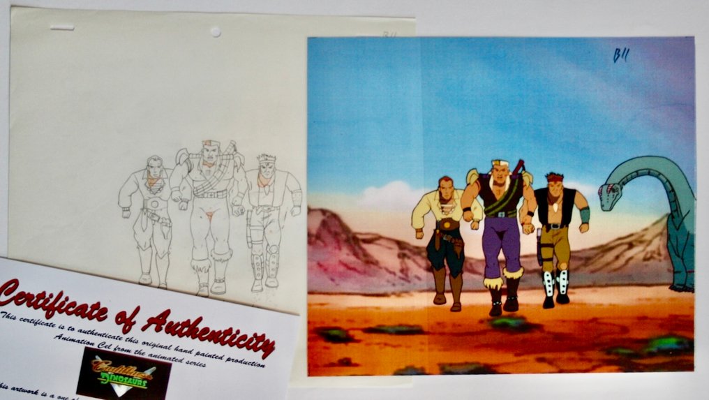 " Cadillacs and Dinosaurs " Eredeti production cel + rajz - Nelvana - 1993 #1.0