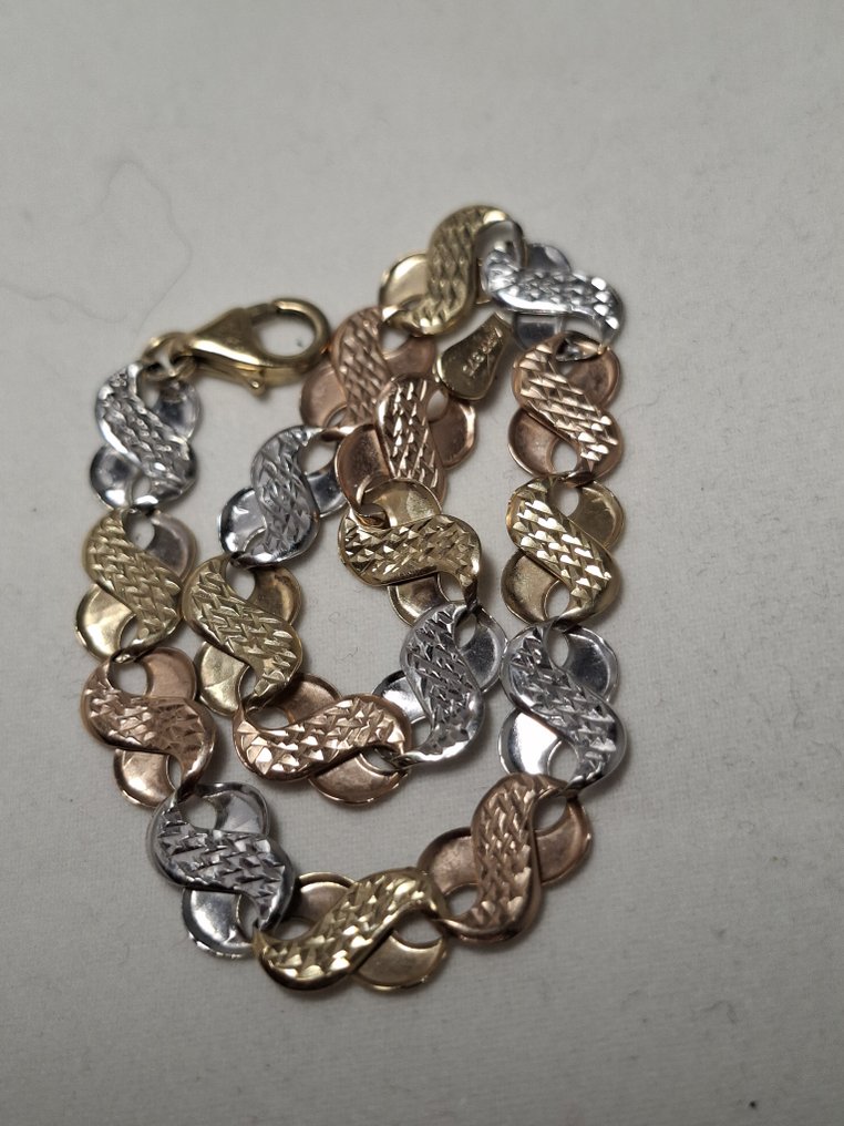 没有保留价 - 手镯 - 9 kt. 黄金, 玫瑰金, 白金 #1.0