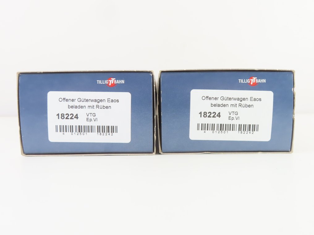 Tillig TT Bahnen TT - 18224 - Model train freight carriage (2) - 2 high load wagon type Eaos - VTG #4.3