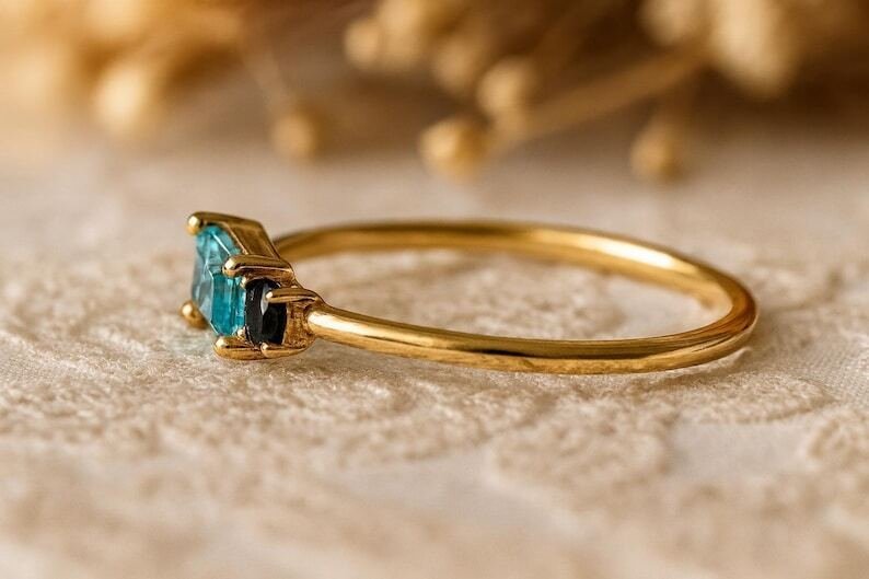 Senza prezzo di riserva - Anello di fidanzamento Argento -  1.00ct. tw. Topazio - Spinello - Anello vintage in topazio #4.3