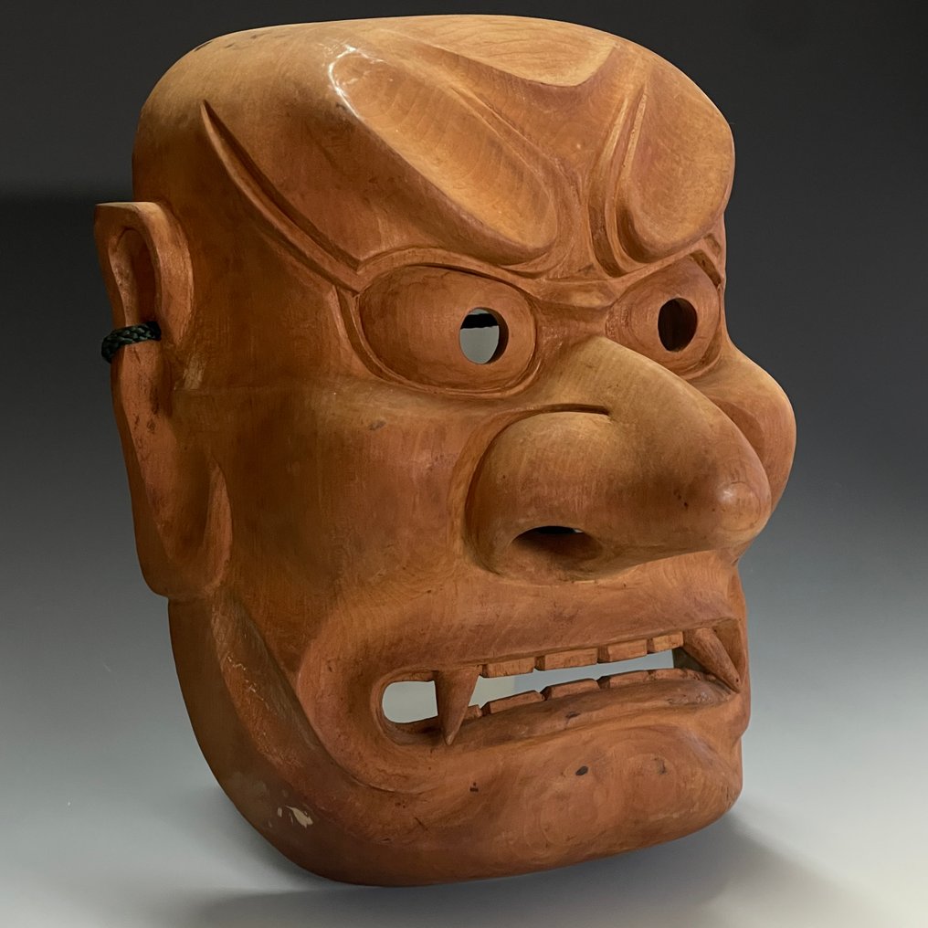 Μάσκα Noh - Ξύλο - ΟΝΙ | ΔΑΙΜΟΝΑΣ (χωρίς τιμή ασφαλείας) #3.2