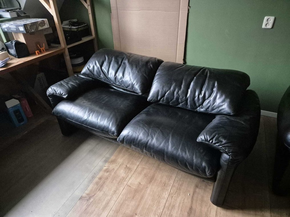 Cassina - Vico Magistretti - Sofa - Maralunga - Leder #1.0