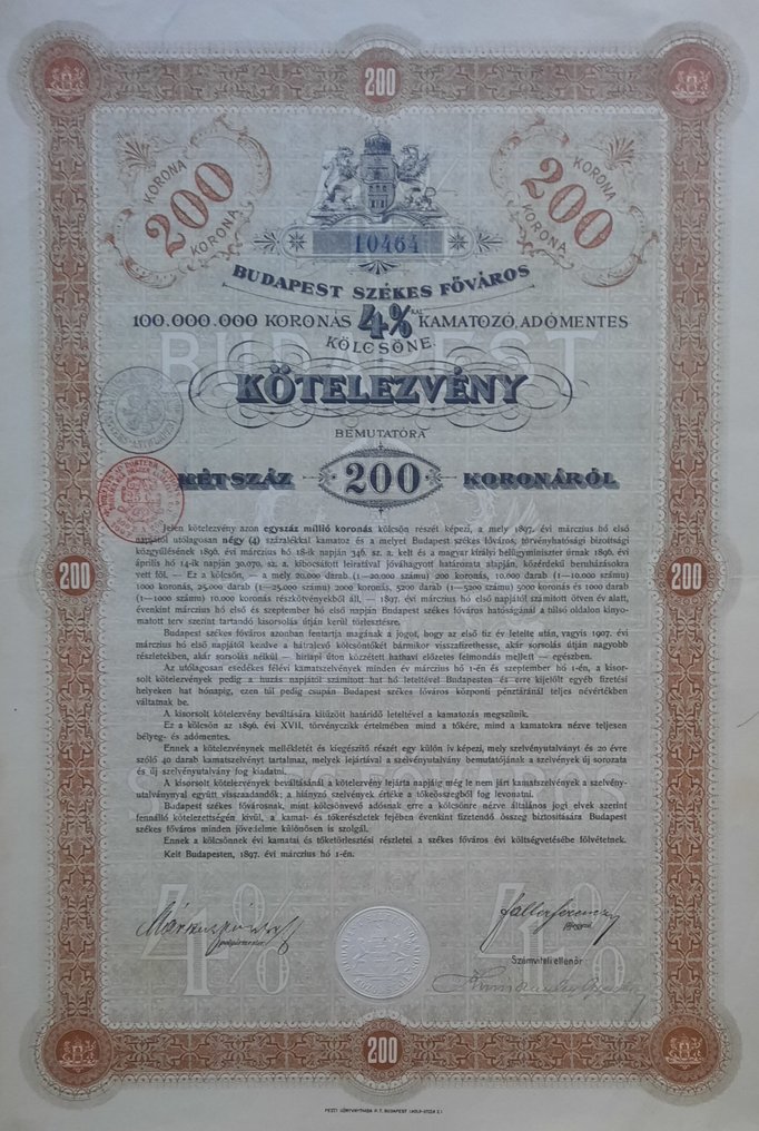Ungheria. 23 Hongaarse aandelen en obligaties (1890-1910), waarvan 19 verschillende  (Senza prezzo di riserva) #4.3
