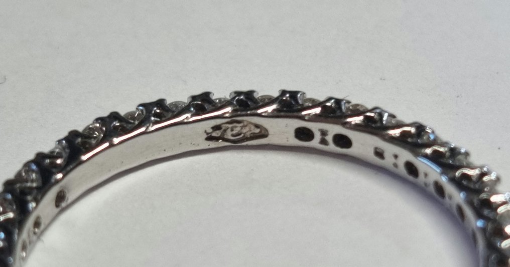 订婚戒指 - 18K包金 白金 -  0.76ct. tw. 钻石 (天然)  - 钻石 #4.3