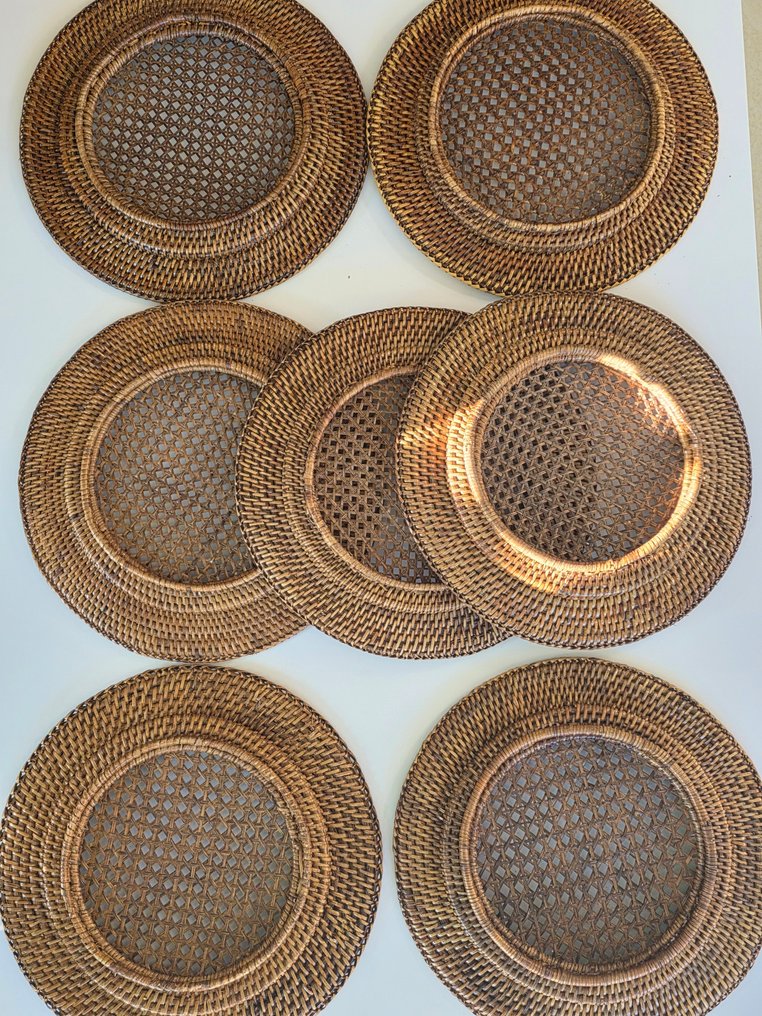 Flamant - Teller (8) - Met dienblad - Rattan, Bambus - Untertafeln #3.2