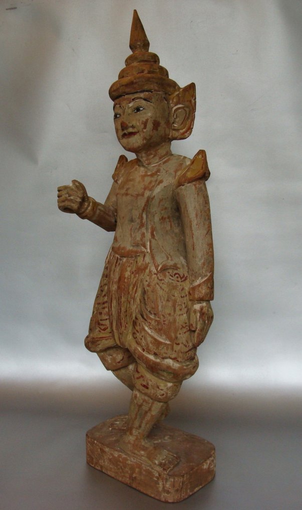 Nat tempelbillede Myanmar 53 cm - Træ - Myanmar - 1950-1975 #2.1