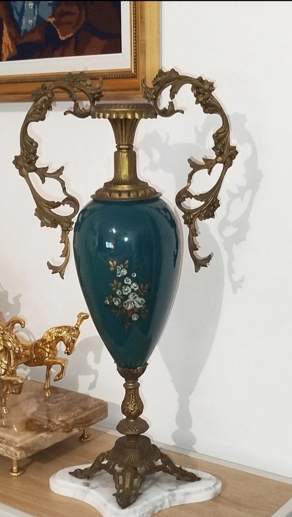Vase - Porcelaine, Marbre, Bronze - Vase ancien style Louis #2.1