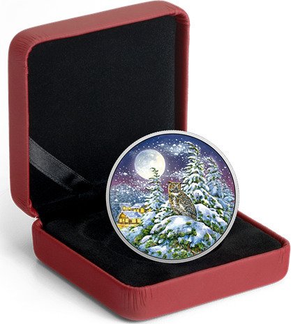 Canada. 30 Dollars 2017 Animals in the Moonlight - Owl , 2 Oz (.999) mit CoA und BOX #1.0