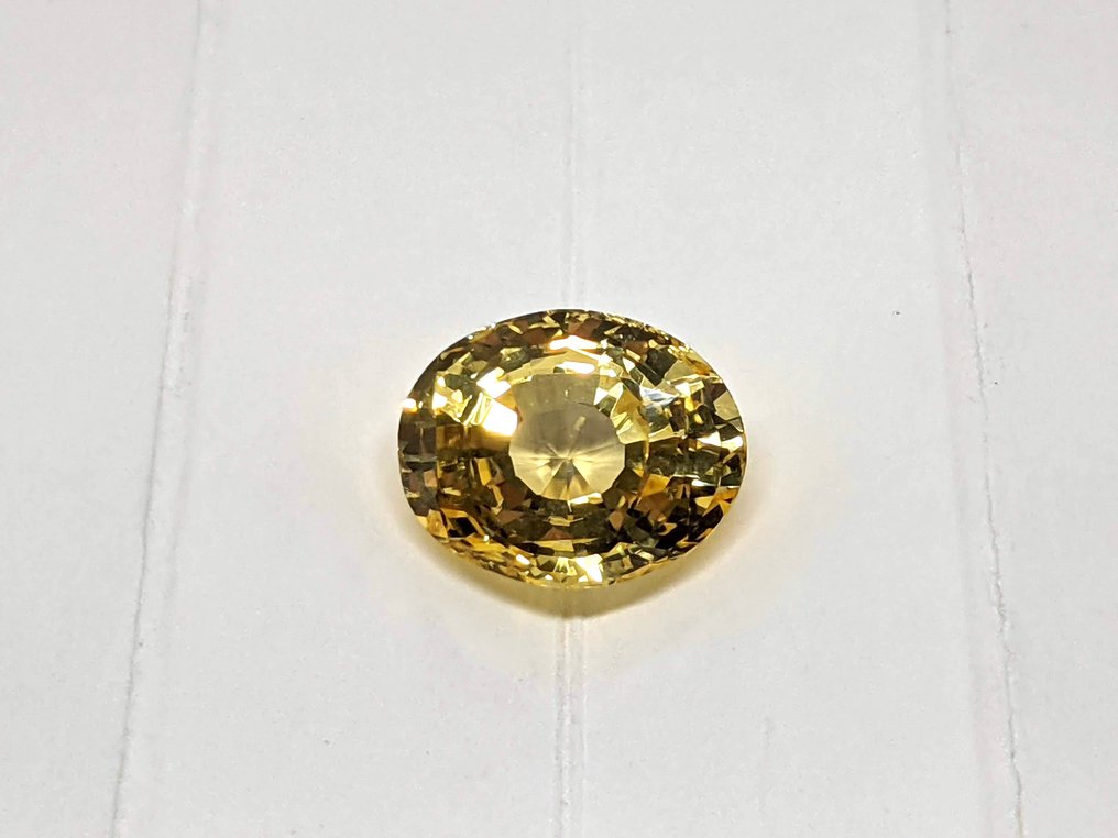 1 pcs  黄色 蓝宝石  - 16.90 ct - 安特卫普宝石检测实验室（ALGT） #1.0
