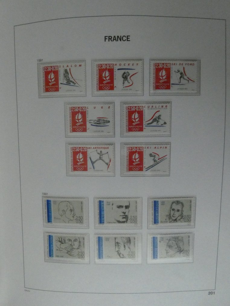 Γαλλία 1991/2000 - ΜΝΗ - Αεροπορική θέση - Προεγγεγραμμένα - Συμβούλιο της Ευρώπης - Μπλοκ/Φύλλα #1.0