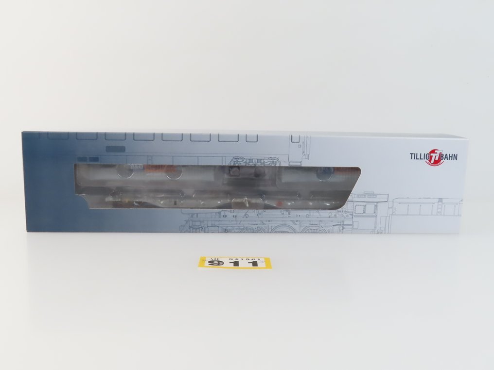 Tillig TT Bahnen TT - 18068 - Modeltog godsvogn (1) - Dobbelt seks-akslet containertransportvogn - HUPAC #2.1