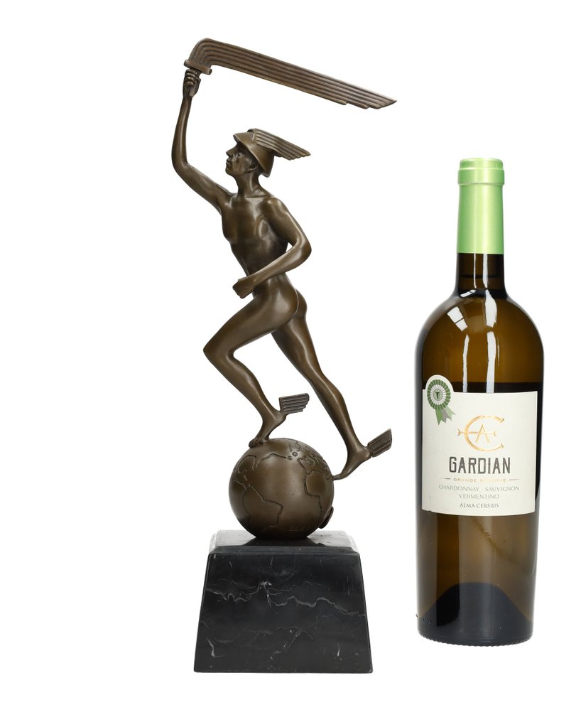 STB-ART - 雕刻, Abstract bronze art - 37 cm - 青銅色, 大理石 #2.1