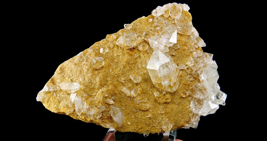 Quartz on Calcite-coated marble - Villette quarry, Aime, Tarentaise, Alps, France - Height: 15.0 cm - Width: 9.5 cm- 485 g #1.0