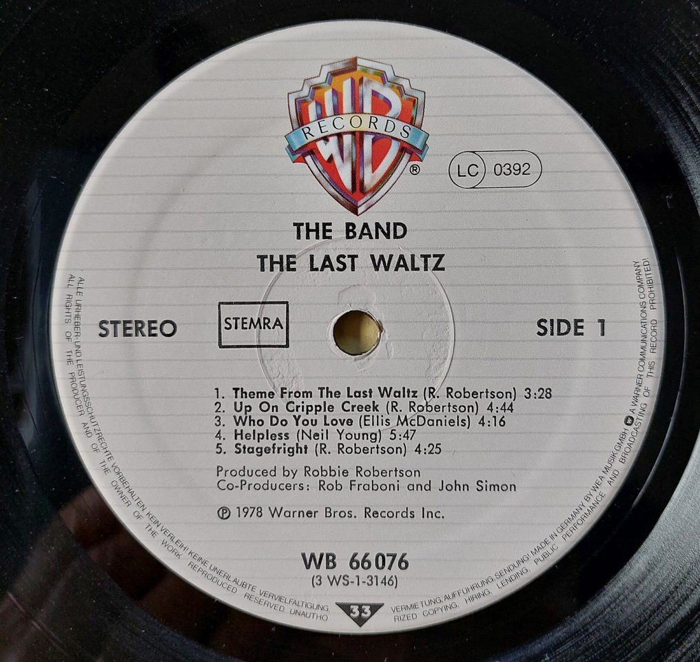 The Band - Multiple artists - The Last Waltz - 3xLP Album (triple album) - 1st Pressing - 1978 #3.2