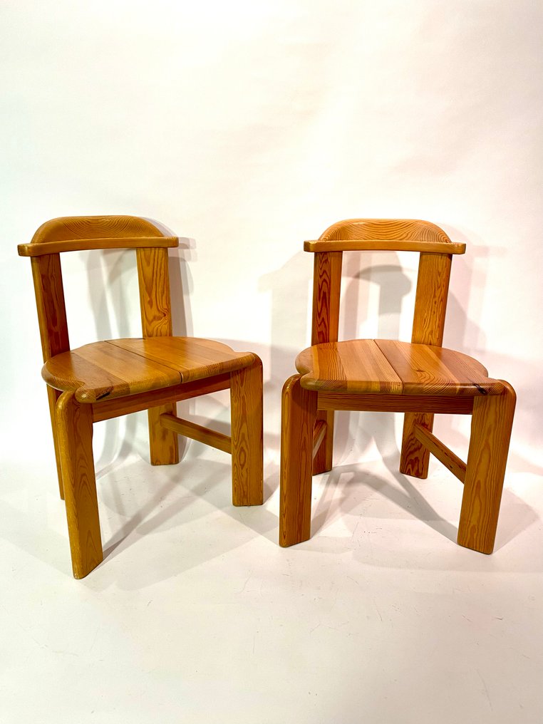 椅 - 松木 - 两把时尚的实木椅 #1.0