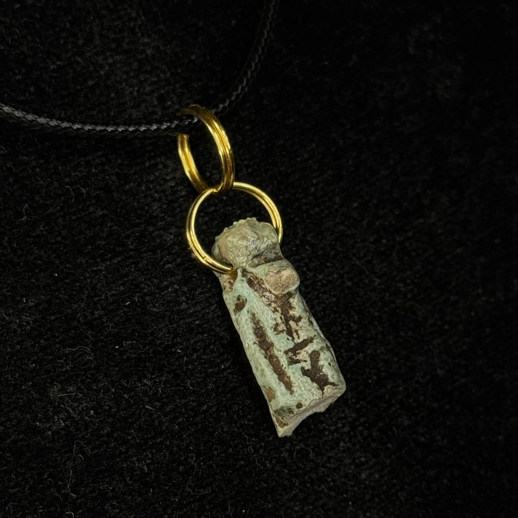 Altägyptisch Fayence Faience-Amulett von Taweret – Spätzeit, 26.–30. Dynastie, 688–343 v. Chr. (Ohne Mindestpreis) #1.0
