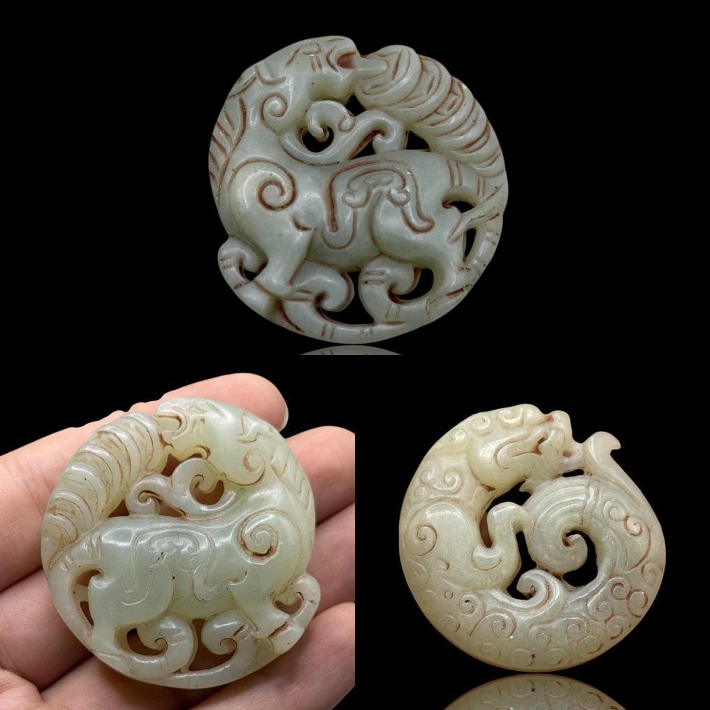 πακέτο με 3 κρεμαστά από σκληρό λίθο Pendant  (χωρίς τιμή ασφαλείας) #1.0