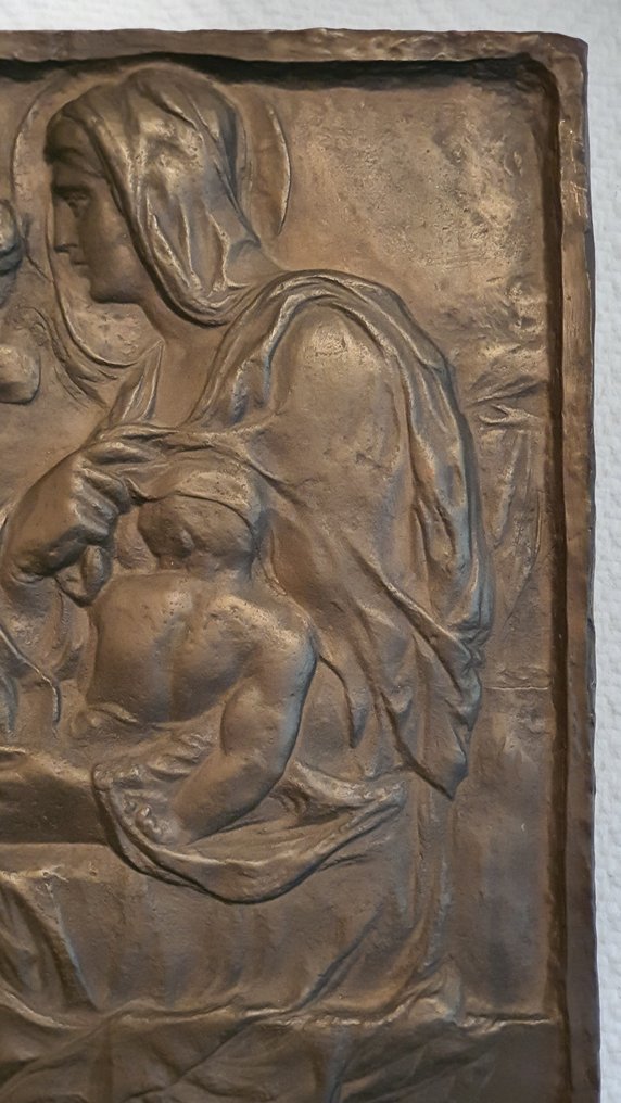 Μετά τον Michelangelo - Madonna della Scala - 38,5 x 53 εκ. - 5 κιλά - Μπρούντζος - 20ός αιώνας #4.3