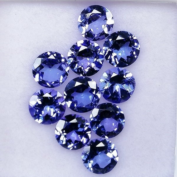 10 pcs fioletowy Tanzanit - 3.45 ct - Instituto Gemólogico Español (IGE) #1.0
