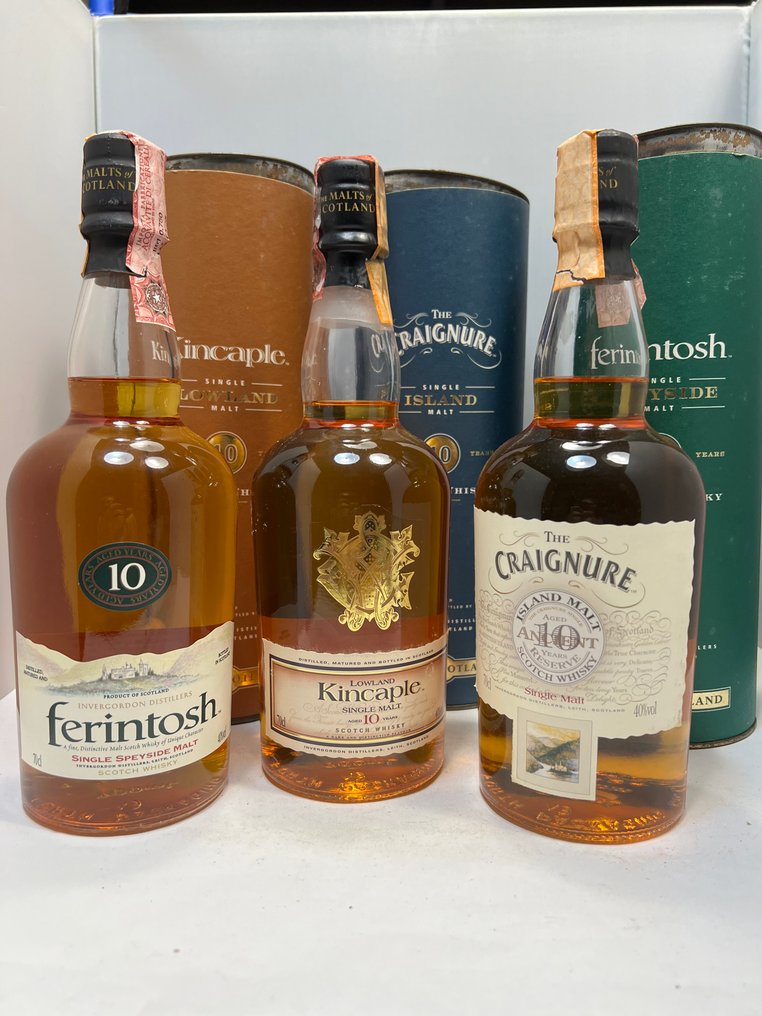 Ferintosh 10yo + Kincaple 10yo + Craignur 10yo - 70cl - 3 bottles #1.0