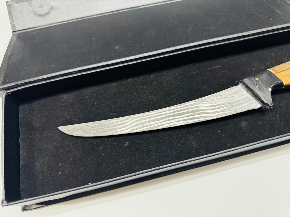 HexClad - Køkkenkniv - Japansk filetkniv (020) - VG 10 stål, mindre stål & epoxy og oliventræshåndtag. - Japan - Japansk fileteringskniv #2.1