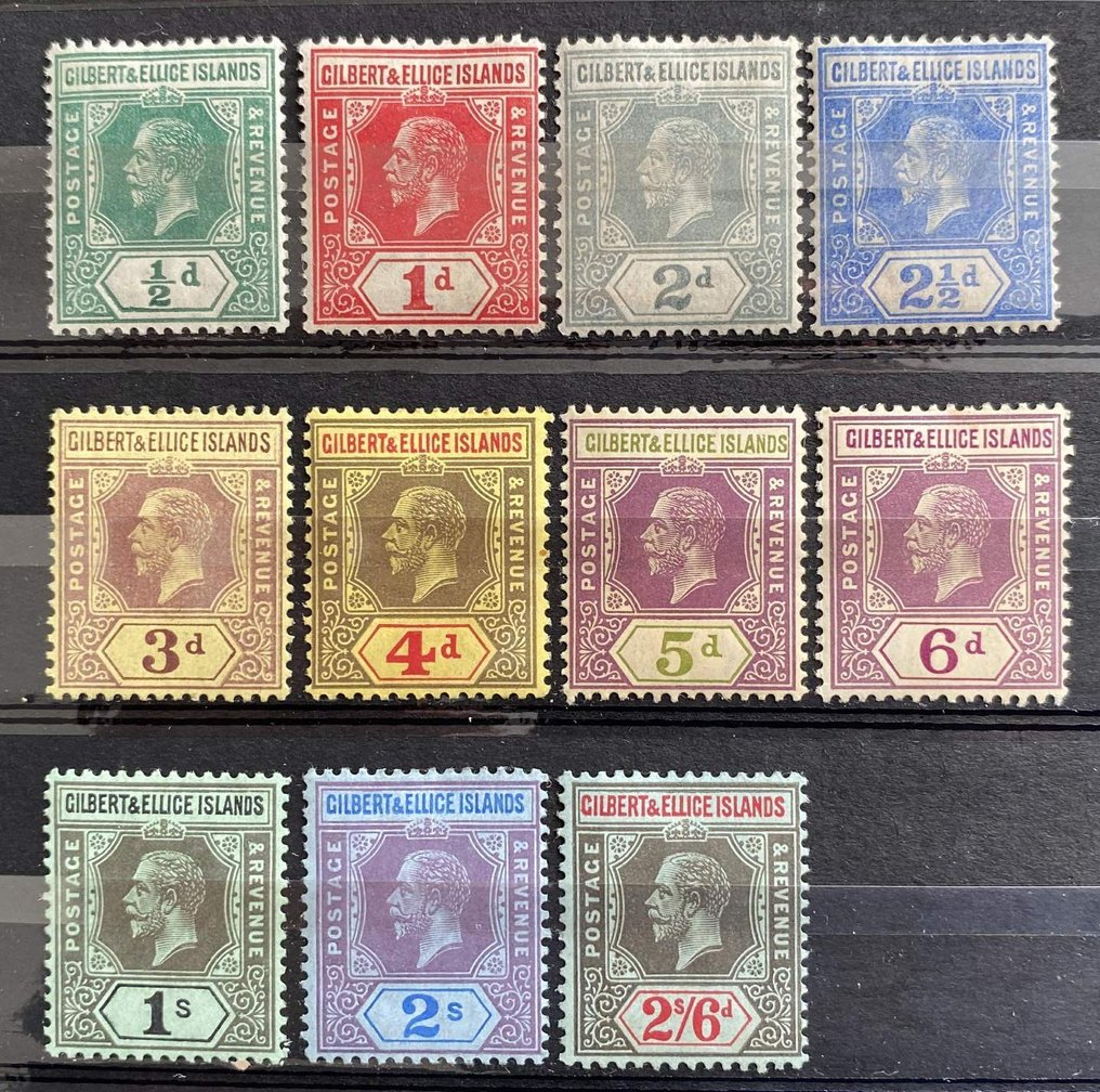 British Commonwealth 1912/1925 - Gilbert and Ellice Islands KGV set to 2.6S MH SG 2024 £420 #1.0