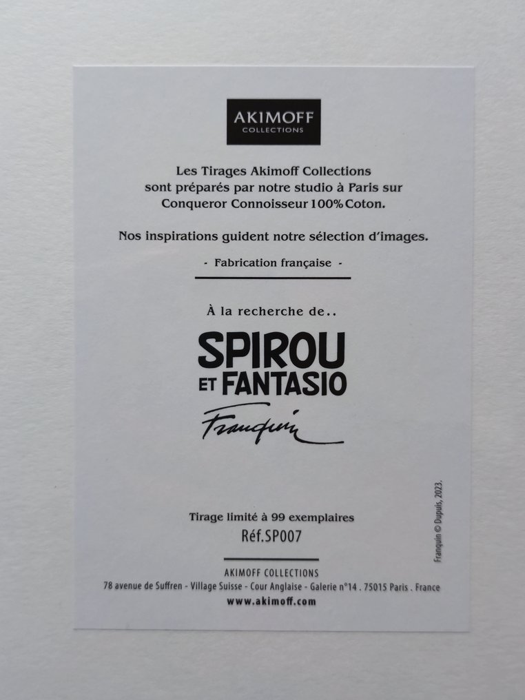Franquin, André - 1 Offset Print - Spirou et Fantasio - La Foire aux gangsters - 2021 #4.3