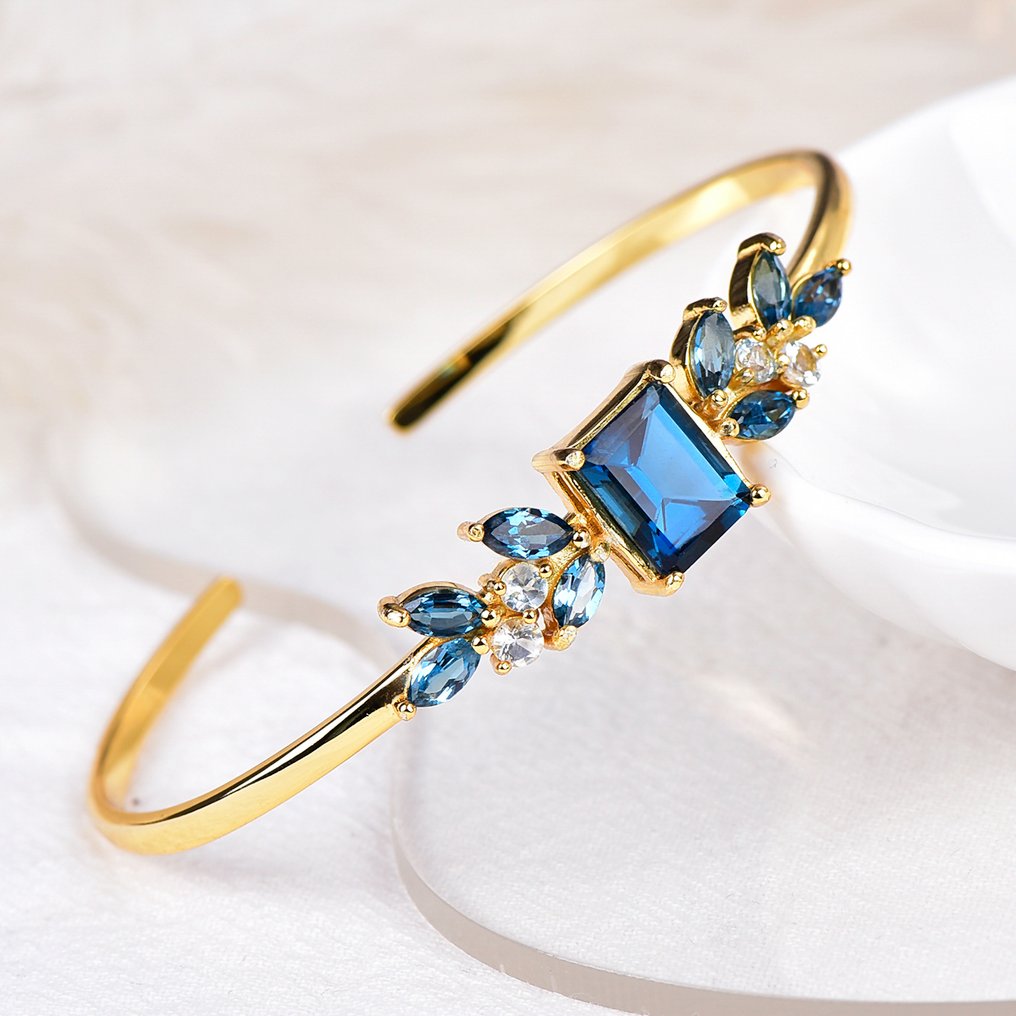 Senza Prezzo di Riserva - Bracciale Argento - Gemstone miste - Certificato #3.2