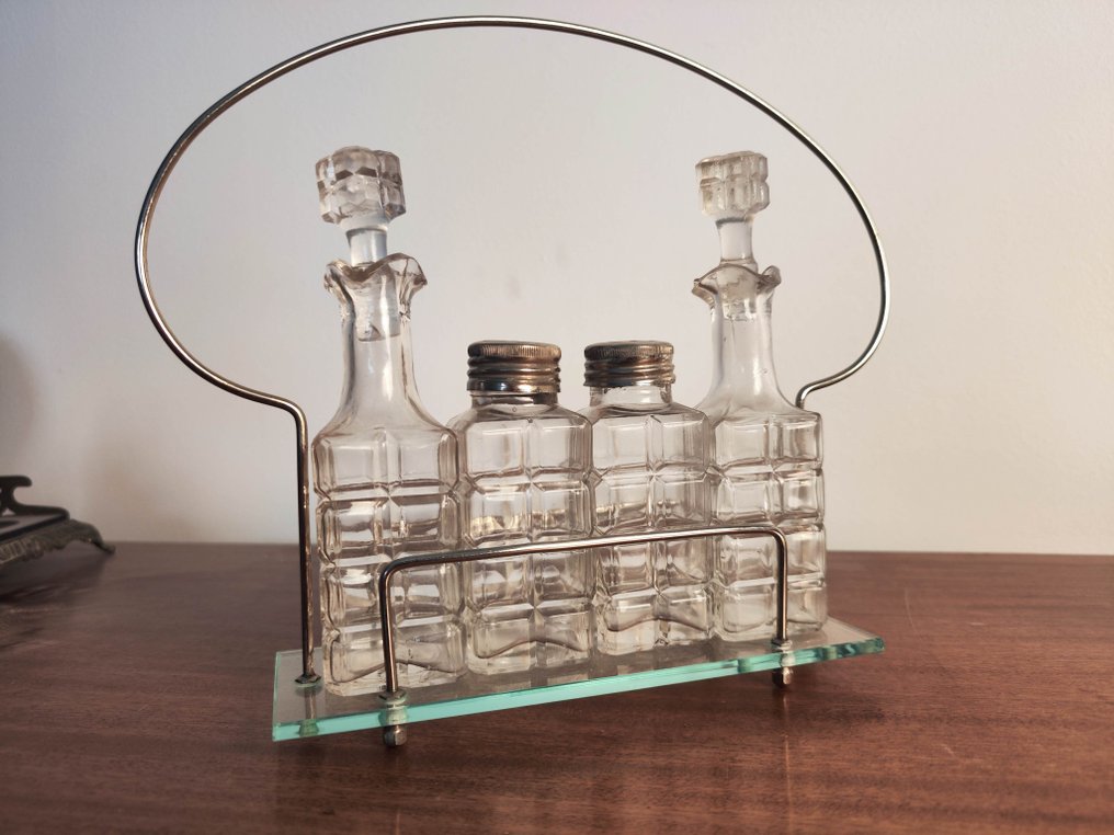 Plat-de-ménage sæt - Krystal - Saltkar, smørbæger.... #1.0