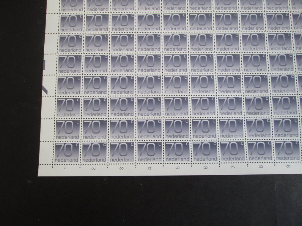 Netherlands  - Crouwel stamp, 70 cents, in a complete sheet of 200. #2.1
