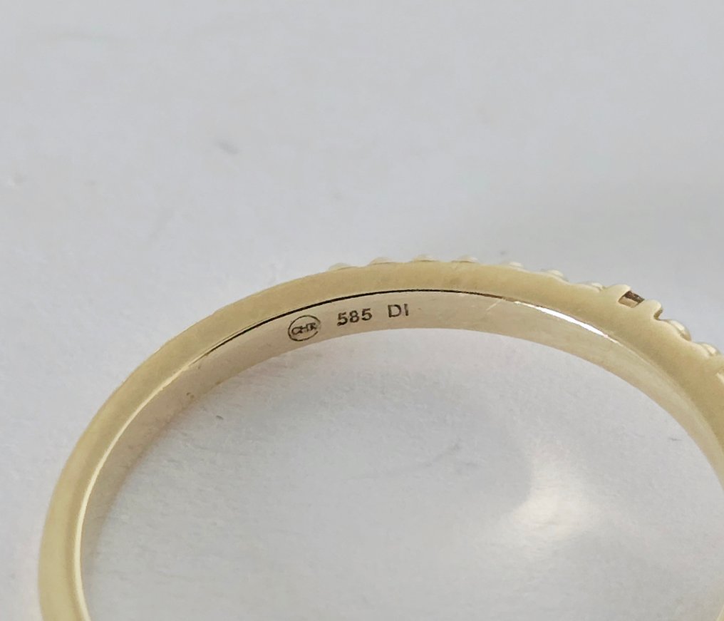 沒有保留價 - 戒指 - 14 克拉 黃金 - CHRIST 珠宝商 #4.3